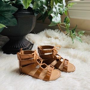 Lace-Up Gladiator Sandals for Toddler Girls SZ 7